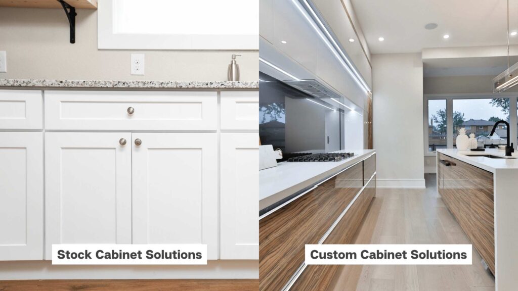 Custom vs. stock cabinets comparison